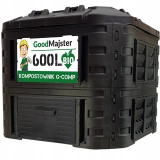 Kompostér do záhrady - GoodMajster 1-komorový kompostér, 600 l, čierny